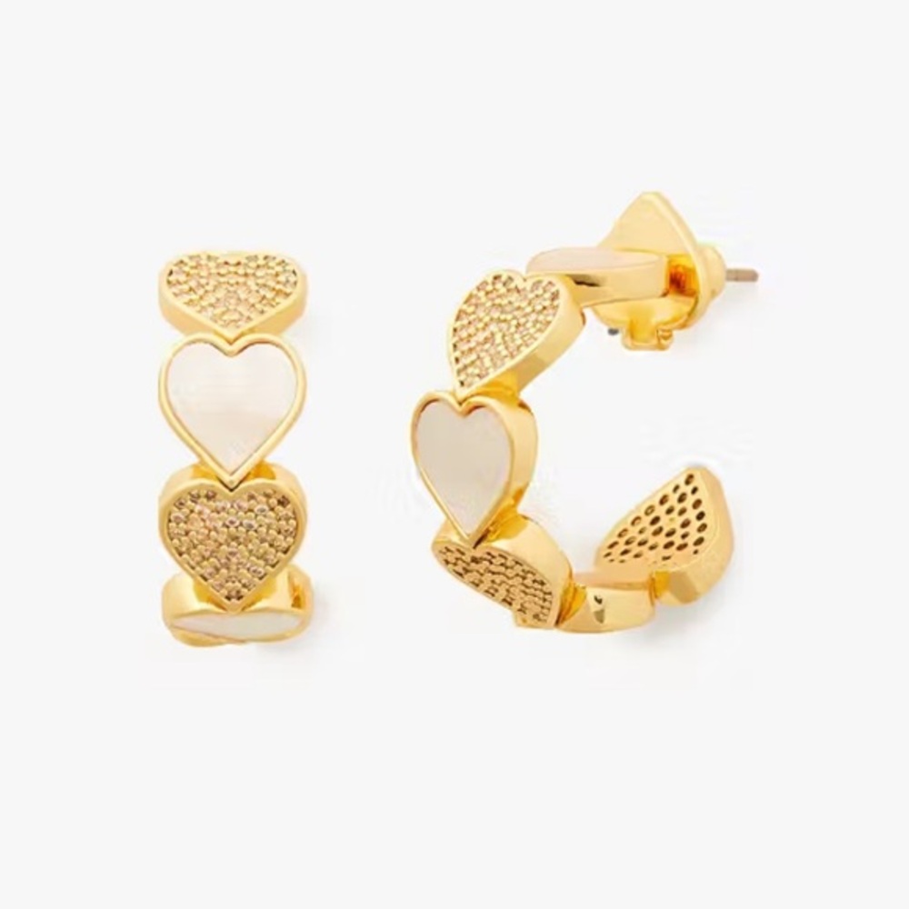 Kate Spade take heart huggie earrings